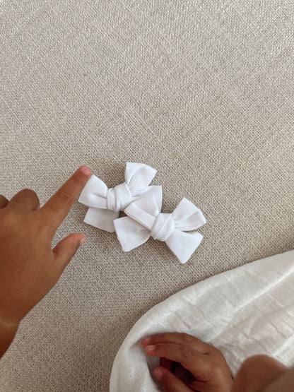 Linen Clip Bow