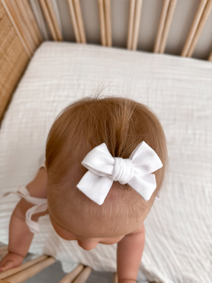 Linen Clip Bow